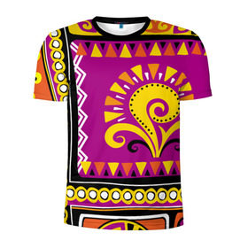 Мужская футболка 3D спортивная с принтом Африка в Тюмени, 100% полиэстер с улучшенными характеристиками | приталенный силуэт, круглая горловина, широкие плечи, сужается к линии бедра | Тематика изображения на принте: орнамент | цветной | этнический | этно | яркий