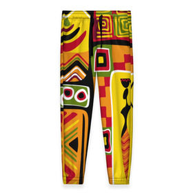 Женские брюки 3D с принтом Африка в Тюмени, полиэстер 100% | прямой крой, два кармана без застежек по бокам, с мягкой трикотажной резинкой на поясе и по низу штанин. В поясе для дополнительного комфорта — широкие завязки | орнамент | этнический | этно | яркий
