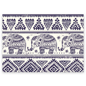 Поздравительная открытка с принтом Африка в Тюмени, 100% бумага | плотность бумаги 280 г/м2, матовая, на обратной стороне линовка и место для марки
 | Тематика изображения на принте: орнамент | слон | этно