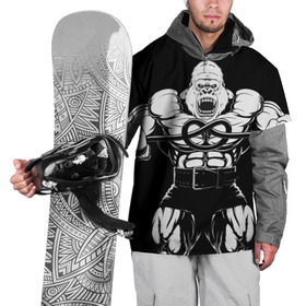 Накидка на куртку 3D с принтом Strongman в Тюмени, 100% полиэстер |  | bodybuilding | gym | house | know | power | бодибилдинг | горилла | культуризм | сила | спорт | фитнес