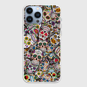Чехол для iPhone 13 Pro Max с принтом Мексиканские черепа в Тюмени,  |  | Тематика изображения на принте: calavera | sugar skull | день мертвых | мексика | традиция | узоры | цветы
