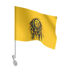 Флаг для автомобиля с принтом Боб Марли в Тюмени, 100% полиэстер | Размер: 30*21 см | bob | marley | боб | марли