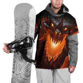 Накидка на куртку 3D с принтом Огнедышащий дракон в Тюмени, 100% полиэстер |  | Тематика изображения на принте: дракон | змей | монстр | огонь | пасть | пламя | прикольные картинки