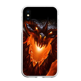 Чехол для iPhone XS Max матовый с принтом Огнедышащий дракон в Тюмени, Силикон | Область печати: задняя сторона чехла, без боковых панелей | дракон | змей | монстр | огонь | пасть | пламя | прикольные картинки