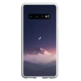 Чехол для Samsung Galaxy S10 с принтом Ночное небо в Тюмени, Силикон | Область печати: задняя сторона чехла, без боковых панелей | Тематика изображения на принте: mountains | sky | space | астрономия | горы | космос | небо | ночное небо