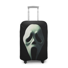 Чехол для чемодана 3D с принтом Крик в Тюмени, 86% полиэфир, 14% спандекс | двустороннее нанесение принта, прорези для ручек и колес | scream | крик | маска | ужастик | ужасы