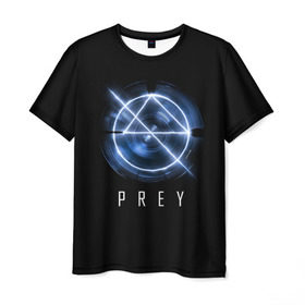 Мужская футболка 3D с принтом Prey в Тюмени, 100% полиэфир | прямой крой, круглый вырез горловины, длина до линии бедер | Тематика изображения на принте: prey | игра | космос