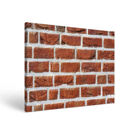 Холст прямоугольный с принтом старая кирпичная стена в Тюмени, 100% ПВХ |  | камни | кирпич | постройка | стена | стройка | цемент