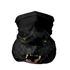 Бандана-труба 3D с принтом Чёрная пантера в Тюмени, 100% полиэстер, ткань с особыми свойствами — Activecool | плотность 150‒180 г/м2; хорошо тянется, но сохраняет форму | кошка | оскал | пантера | прикольные картинки