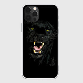 Чехол для iPhone 12 Pro Max с принтом Чёрная пантера в Тюмени, Силикон |  | кошка | оскал | пантера | прикольные картинки