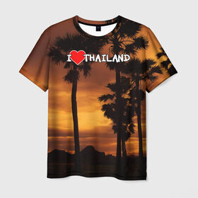 Мужская футболка 3D с принтом Thailand в Тюмени, 100% полиэфир | прямой крой, круглый вырез горловины, длина до линии бедер | Тематика изображения на принте: море | отдых | отпуск | пляж | солнце | туризм | турист