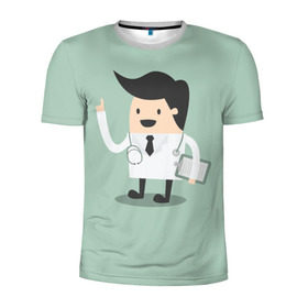Мужская футболка 3D спортивная с принтом Доктор в Тюмени, 100% полиэстер с улучшенными характеристиками | приталенный силуэт, круглая горловина, широкие плечи, сужается к линии бедра | doctor | house md | md | врач | дантист | доктор | мед работник | медецина | медик | хирург
