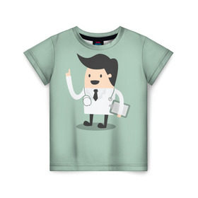 Детская футболка 3D с принтом Доктор в Тюмени, 100% гипоаллергенный полиэфир | прямой крой, круглый вырез горловины, длина до линии бедер, чуть спущенное плечо, ткань немного тянется | doctor | house md | md | врач | дантист | доктор | мед работник | медецина | медик | хирург