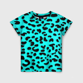 Детская футболка 3D с принтом Леопард в Тюмени, 100% гипоаллергенный полиэфир | прямой крой, круглый вырез горловины, длина до линии бедер, чуть спущенное плечо, ткань немного тянется | Тематика изображения на принте: sea | summer | африка | вода | джунгли | зебра | леопард | лето | море | океан | пляж | полосы | принт | тигр