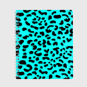 Тетрадь с принтом Леопард в Тюмени, 100% бумага | 48 листов, плотность листов — 60 г/м2, плотность картонной обложки — 250 г/м2. Листы скреплены сбоку удобной пружинной спиралью. Уголки страниц и обложки скругленные. Цвет линий — светло-серый
 | Тематика изображения на принте: sea | summer | африка | вода | джунгли | зебра | леопард | лето | море | океан | пляж | полосы | принт | тигр