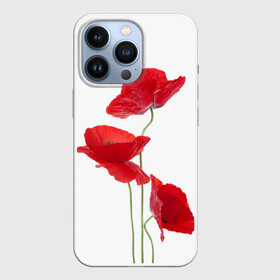 Чехол для iPhone 13 Pro с принтом Маки в Тюмени,  |  | Тематика изображения на принте: field | flowers | poppies | poppy | red | wild | красные | мак | маки | поле | полевые | цветы