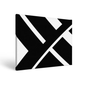 Холст прямоугольный с принтом Black and White в Тюмени, 100% ПВХ |  | белый | геометрия | полосы | черный