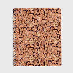 Тетрадь с принтом Николас Кейдж в Тюмени, 100% бумага | 48 листов, плотность листов — 60 г/м2, плотность картонной обложки — 250 г/м2. Листы скреплены сбоку удобной пружинной спиралью. Уголки страниц и обложки скругленные. Цвет линий — светло-серый
 | актер | арт | лица | николас кейдж