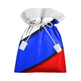 Подарочный 3D мешок с принтом Российский флаг в Тюмени, 100% полиэстер | Размер: 29*39 см | Тематика изображения на принте: косой | наклонный | триколор