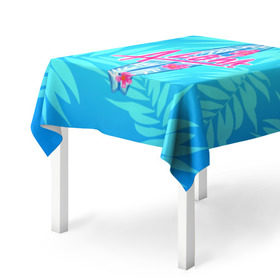 Скатерть 3D с принтом Aloha в Тюмени, 100% полиэстер (ткань не мнется и не растягивается) | Размер: 150*150 см | sea | гавайи | жара | калифорния | лето | любовь | море | океан | отдых | пальмы | пляж | серфинг | солнце