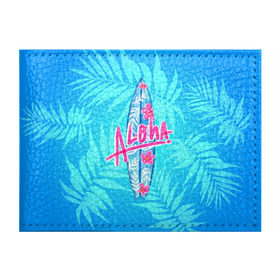 Обложка для студенческого билета с принтом Aloha в Тюмени, натуральная кожа | Размер: 11*8 см; Печать на всей внешней стороне | sea | гавайи | жара | калифорния | лето | любовь | море | океан | отдых | пальмы | пляж | серфинг | солнце