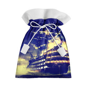 Подарочный 3D мешок с принтом Корабль в Тюмени, 100% полиэстер | Размер: 29*39 см | дождь | парусник | судно | фрегат