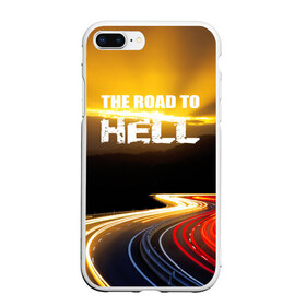 Чехол для iPhone 7Plus/8 Plus матовый с принтом Дорога в ад в Тюмени, Силикон | Область печати: задняя сторона чехла, без боковых панелей | Тематика изображения на принте: автомобиль | байкер | дорога | драйв | небо | скорость