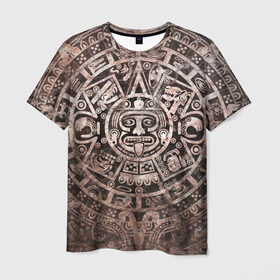 Мужская футболка 3D с принтом Народ Майя в Тюмени, 100% полиэфир | прямой крой, круглый вырез горловины, длина до линии бедер | декор | древний | дух | монстр | символ | существо | текстуры индийские | украшения | элемент