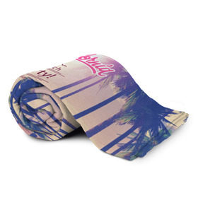 Плед 3D с принтом Калифорния в Тюмени, 100% полиэстер | закругленные углы, все края обработаны. Ткань не мнется и не растягивается | Тематика изображения на принте: sea | гавайи | жара | калифорния | лето | любовь | море | океан | отдых | пальмы | пляж | солнце