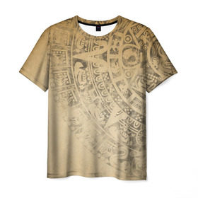 Мужская футболка 3D с принтом Народ Майя в Тюмени, 100% полиэфир | прямой крой, круглый вырез горловины, длина до линии бедер | античный | ацтеки | гранж | живопись | культура | майя | орнамент | ретро | старинный | элемент