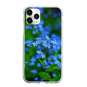 Чехол для iPhone 11 Pro матовый с принтом Синие цветы в Тюмени, Силикон |  | Тематика изображения на принте: лепестки | прикольные картинки | цветочки | цветы