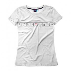 Женская футболка 3D с принтом Undertale в Тюмени, 100% полиэфир ( синтетическое хлопкоподобное полотно) | прямой крой, круглый вырез горловины, длина до линии бедер | 