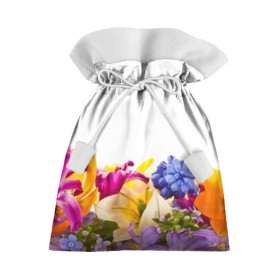Подарочный 3D мешок с принтом Среди цветов в Тюмени, 100% полиэстер | Размер: 29*39 см | аромат | букет | вазон | великолепие | краски | красота | куст | луг | полевые цветы | полянка | природа | растения | украшение | фауна | цветник | цветы