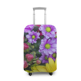 Чехол для чемодана 3D с принтом Роскошные цветы в Тюмени, 86% полиэфир, 14% спандекс | двустороннее нанесение принта, прорези для ручек и колес | аромат | астры | букет | вазон | великолепие | гвоздики | гиацинт | гортензия | калла | краски | красота | куст | лилия | орхидея | пион | подсолнух | полевые цветы | природа | растения | розы | ромашки