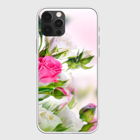 Чехол для iPhone 12 Pro Max с принтом Алые розы в Тюмени, Силикон |  | Тематика изображения на принте: аромат | букет | вазон | великолепие | краски | красота | куст | нежность | природа | растения | розы | украшение | фауна | цветник | цветы