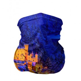 Бандана-труба 3D с принтом Бавария в Тюмени, 100% полиэстер, ткань с особыми свойствами — Activecool | плотность 150‒180 г/м2; хорошо тянется, но сохраняет форму | бавария | замок | лес | ночь