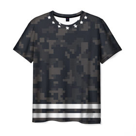 Мужская футболка 3D с принтом Camouflage в Тюмени, 100% полиэфир | прямой крой, круглый вырез горловины, длина до линии бедер | 