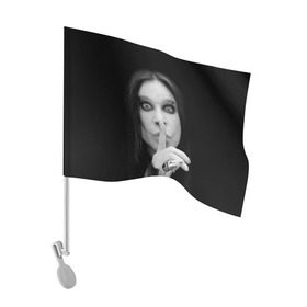 Флаг для автомобиля с принтом Ozzy Osbourne в Тюмени, 100% полиэстер | Размер: 30*21 см | rock | знаменитость | оззи осборн | рок | рок группа | рок звезда | рок музыка