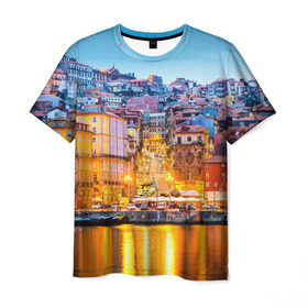 Мужская футболка 3D с принтом Португалия в Тюмени, 100% полиэфир | прямой крой, круглый вырез горловины, длина до линии бедер | europe | lisbon | portugal | европа | ес | загар | каникулы | купание | лиссабон | море | отдых | отпуск | пляж | португалия | туризм