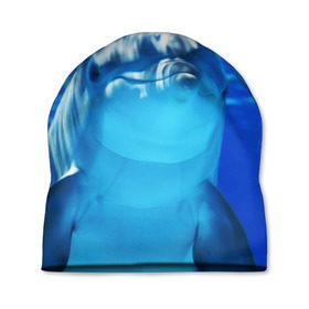 Шапка 3D с принтом Дельфин в Тюмени, 100% полиэстер | универсальный размер, печать по всей поверхности изделия | вода | дельфин | море | отдых | отпуск | подводный мир | туризм