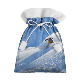 Подарочный 3D мешок с принтом Спуск в Тюмени, 100% полиэстер | Размер: 29*39 см | Тематика изображения на принте: гора | зима | лыжник | снег | спорт | спуск