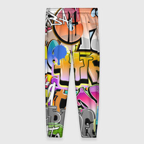 Женские брюки 3D с принтом Пикассо из будущего в Тюмени, полиэстер 100% | прямой крой, два кармана без застежек по бокам, с мягкой трикотажной резинкой на поясе и по низу штанин. В поясе для дополнительного комфорта — широкие завязки | искусство | радуга | улицы