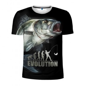 Мужская футболка 3D спортивная с принтом Эволюция в Тюмени, 100% полиэстер с улучшенными характеристиками | приталенный силуэт, круглая горловина, широкие плечи, сужается к линии бедра | эволюция