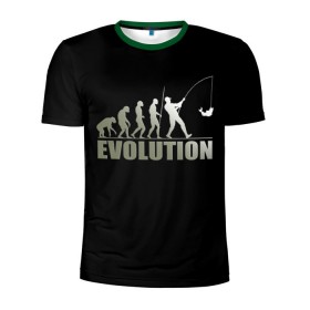 Мужская футболка 3D спортивная с принтом Эволюция в Тюмени, 100% полиэстер с улучшенными характеристиками | приталенный силуэт, круглая горловина, широкие плечи, сужается к линии бедра | эволюция