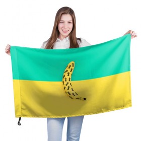 Флаг 3D с принтом Банан 5 в Тюмени, 100% полиэстер | плотность ткани — 95 г/м2, размер — 67 х 109 см. Принт наносится с одной стороны | banana | fashion | банан | бананы | мода