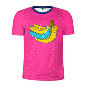 Мужская футболка 3D спортивная с принтом Банан 2 в Тюмени, 100% полиэстер с улучшенными характеристиками | приталенный силуэт, круглая горловина, широкие плечи, сужается к линии бедра | Тематика изображения на принте: banana | fashion | банан | бананы | мода