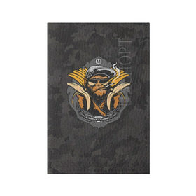 Обложка для паспорта матовая кожа с принтом Обезьяна с бананом. Камуфляж в Тюмени, натуральная матовая кожа | размер 19,3 х 13,7 см; прозрачные пластиковые крепления | Тематика изображения на принте: банан | камуфляж | обезьяна