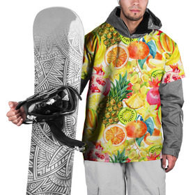 Накидка на куртку 3D с принтом Веселые фрукты 1 в Тюмени, 100% полиэстер |  | апельсин | арбуз | банан | виноград | груша | киви | овощи | питание | ппп | правильное | тайланд | фрукт | яблоко