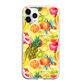 Чехол для iPhone 11 Pro матовый с принтом Веселые фрукты 1 в Тюмени, Силикон |  | апельсин | арбуз | банан | виноград | груша | киви | овощи | питание | ппп | правильное | тайланд | фрукт | яблоко