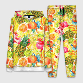 Женский костюм 3D с принтом Веселые фрукты 1 в Тюмени,  |  | апельсин | арбуз | банан | виноград | груша | киви | овощи | питание | ппп | правильное | тайланд | фрукт | яблоко